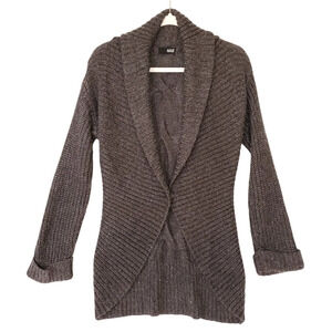 a.n.a A New Approach Cardigan Sweater Women Small Gray Snap Button Long Sleeve